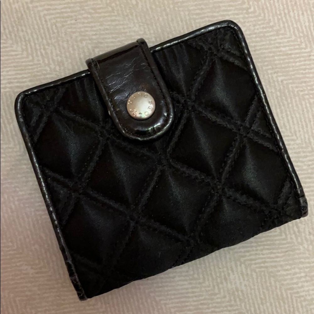 Marc Jacobs Black Quilted Fold Wallet